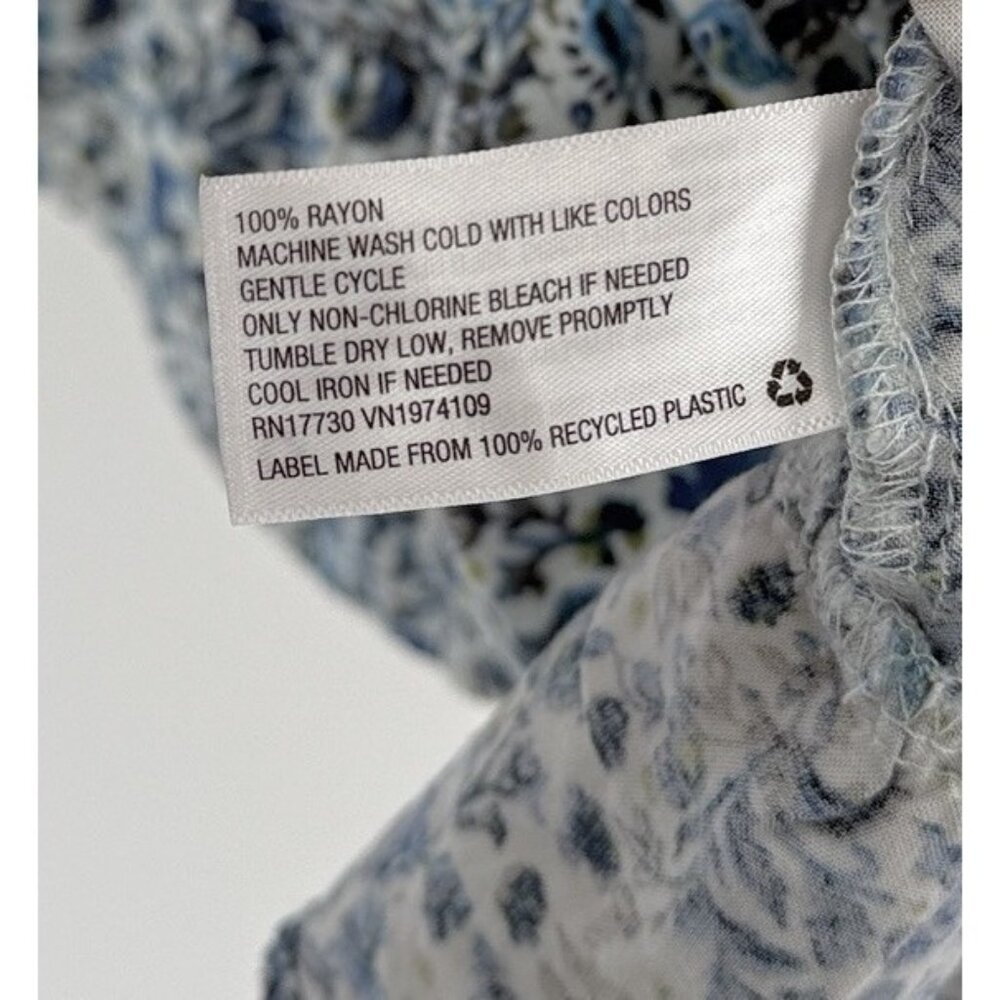 Wild Fable Off The Shoulder Floral Puff Sleeve Blue Mini Dress Sz S‎ Cottagecore - Picture 7 of 11